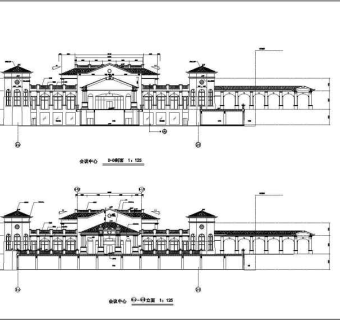 某地一层框架结构会所建筑设计施工图纸3D模型