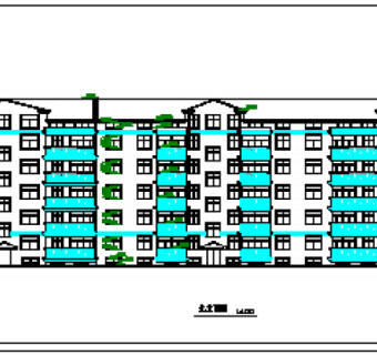 某小区5层砖混结构住宅楼建筑方案图