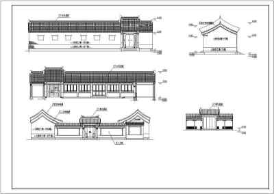 烟台金潮会所各单体建筑设计施工图