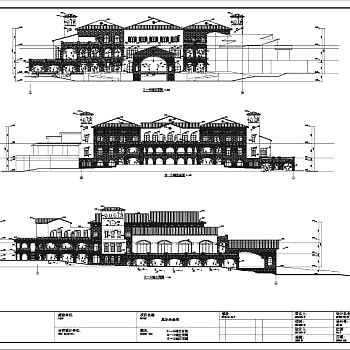 某地三层高尔夫球会所建筑设计方案图3D模型