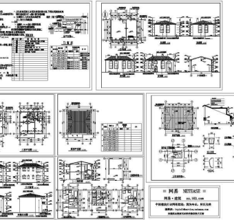 小别墅全套建筑图3D模型