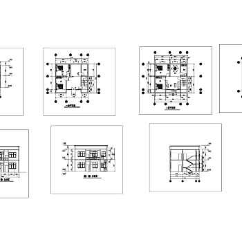 农村两层别墅全套图纸3D模型