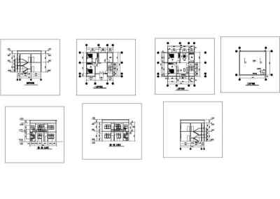 农村两层别墅全套图纸3D模型