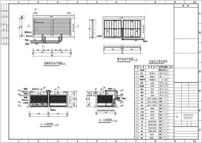 某地污水处理站接触氧化池及斜管沉淀池大样设计图