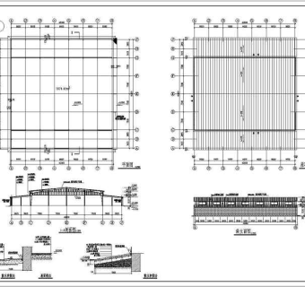 黑龙江某三跨门式刚架轻钢结构厂房结构施工图