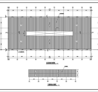 某厂房轻钢钢屋盖带气楼结构施工图