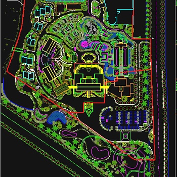 苏州金凤凰温泉度假村景观规划3D模型