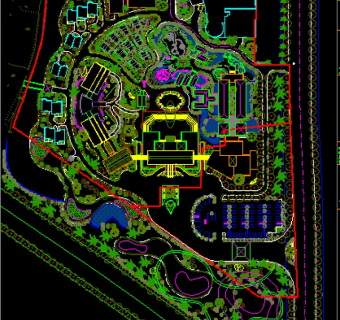 苏州金凤凰温泉度假村景观规划3D模型