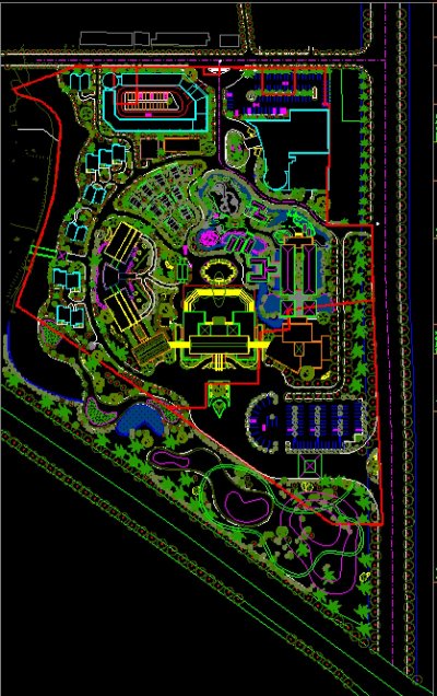 苏州金凤凰温泉度假村景观规划3D模型