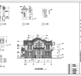 福建某地二层带阁楼别墅建筑设计方案图