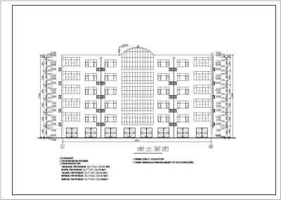 六层住宅楼建筑设计施工cad平面立面方案图纸(带阳台墙身大样图)