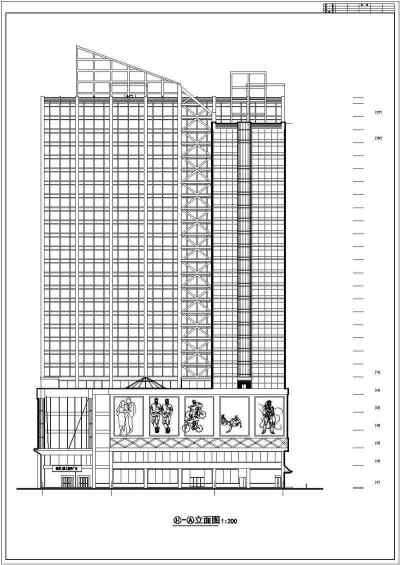 某高层商住一体综合楼建筑设计cad施工图