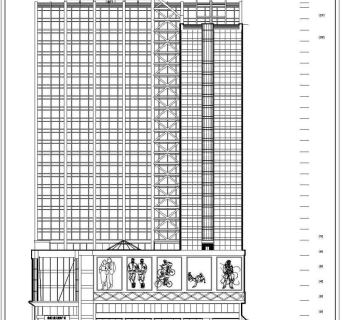 某高层商住一体综合楼建筑设计cad施工图