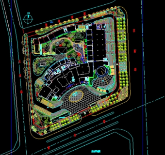 某酒店广场景观规划设计图