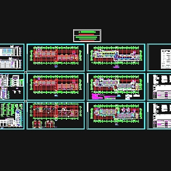 西安某大学教学楼全套建筑图3D模型