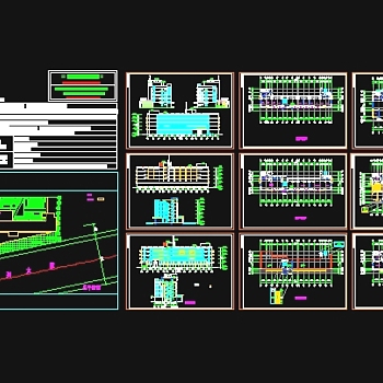 中学综合教学楼施工图3D模型