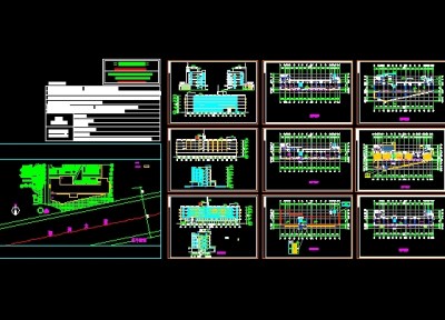 中学综合教学楼施工图3D模型