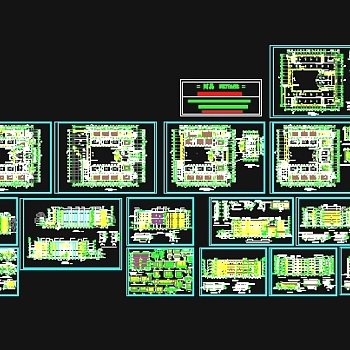 教学楼全套建筑施工图3D模型