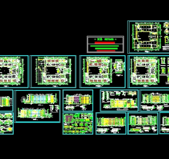 教学楼全套建筑施工图3D模型