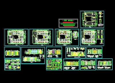 教学楼全套建筑施工图3D模型