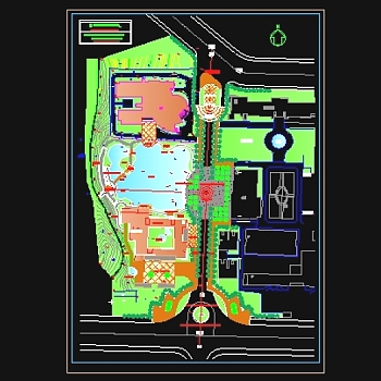 某专科学校景观规划图3D模型