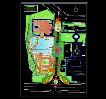 某专科学校景观规划图3D模型