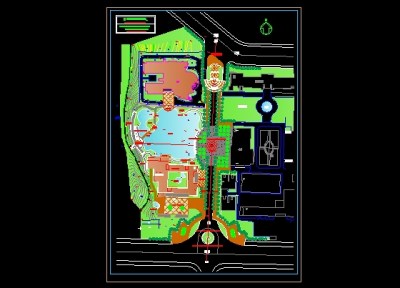 某专科学校景观规划图3D模型