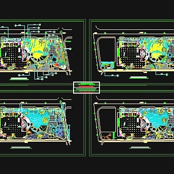 某商业广场总平面及景观规划3D模型