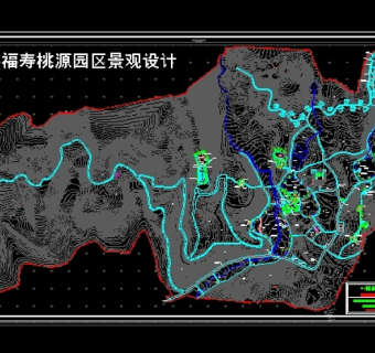 农家乐景观规划总平面图3D模型