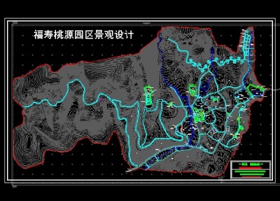 农家乐景观规划总平面图3D模型