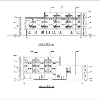 某地三层框架结构综合楼建筑设计施工图纸3D模型