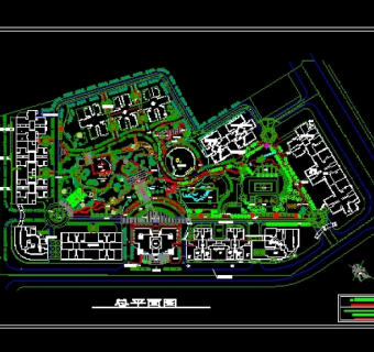 经典住宅区景观规划总平面图