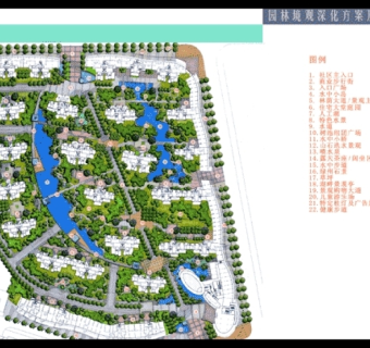 某住宅区景观规划总平面图