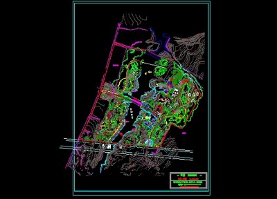 公园景观规划平面布置图3D模型