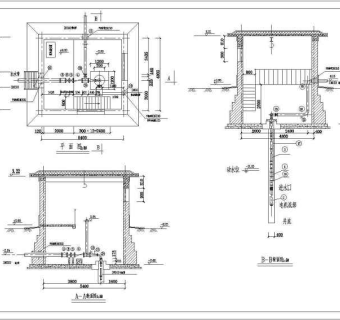 某地半地下式深井泵房大样设计施工图