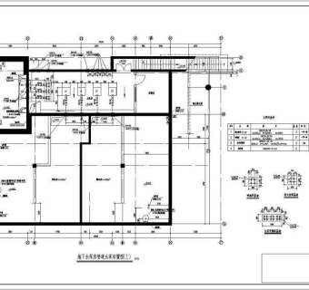 某地下水泵房管道水泵大样设计施工图