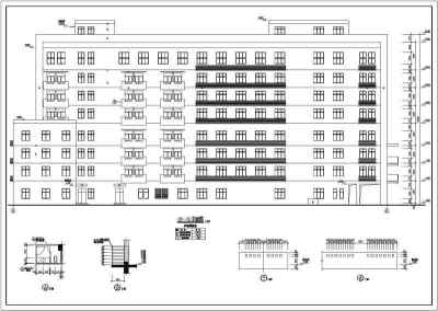 广东某医院8层综合楼建筑设计方案图纸