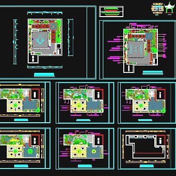 某中医院屋顶花园设计6例。3D模型