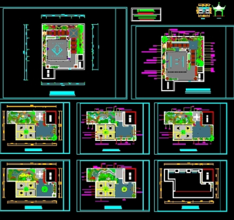 某中医院屋顶花园设计6例。3D模型