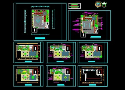 某中医院屋顶花园设计6例。3D模型