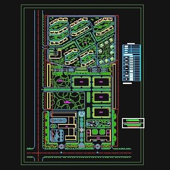 某厂区总平规划图3D模型