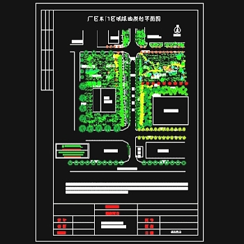 工厂一区园林规划图纸3D模型