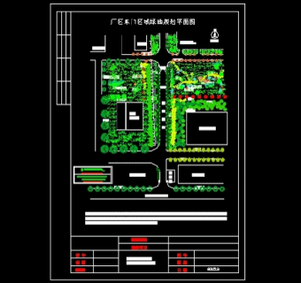 工厂一区园林规划图纸3D模型