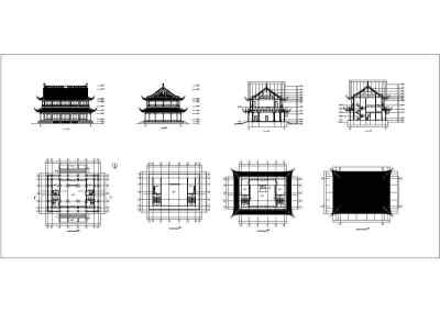 仿古建筑cad施工图