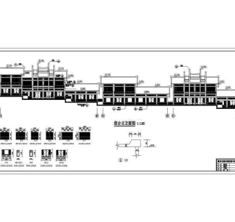仿古商业古建筑cad施工图