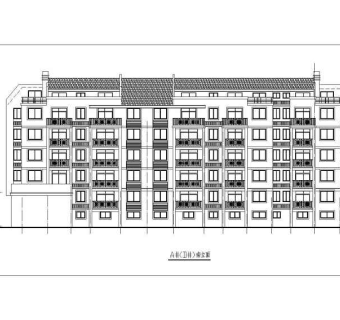 多层坡屋顶复式住宅建筑cad施工图