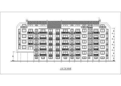 多层坡屋顶复式住宅建筑cad施工图