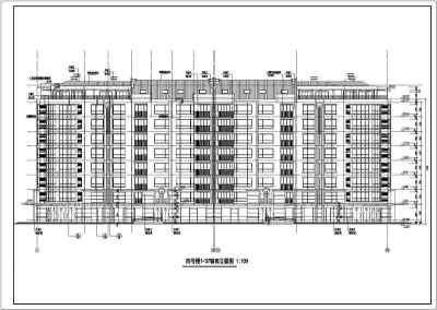 围合式坡顶小高层住宅全套cad施工图