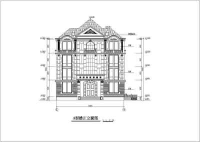 某欧式办公楼建筑全套cad施工图