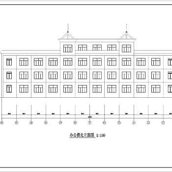 某学校办公楼cad施工设计图